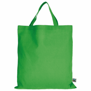 Tasche aus Fairtrade-zertifizierter Baumwolle mit zwei kurzen Henkeln, maigrün