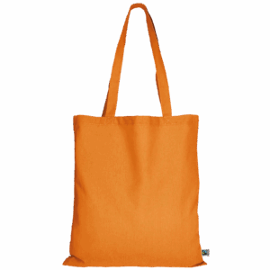 Tasche aus Fairtrade-zertifizierter Baumwolle mit zwei langen Henkeln, mandarin