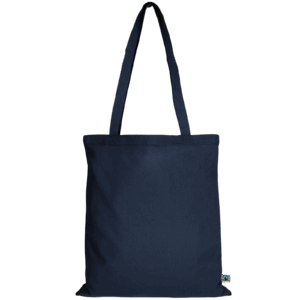 Tasche aus Fairtrade-zertifizierter Baumwolle mit zwei langen Henkeln, dunkelblau