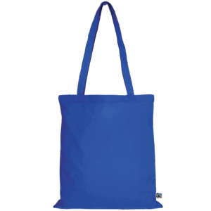 Tasche aus Fairtrade-zertifizierter Baumwolle mit zwei langen Henkeln, royalblau
