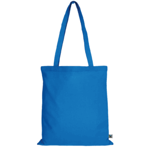Tasche aus Fairtrade-zertifizierter Baumwolle mit zwei langen Henkeln, hellblau