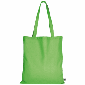 Tasche aus Fairtrade-zertifizierter Baumwolle mit zwei langen Henkeln, hellgrün
