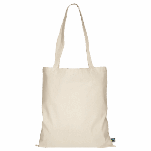 Tasche aus Fairtrade-zertifizierter Baumwolle mit zwei langen Henkeln, natur