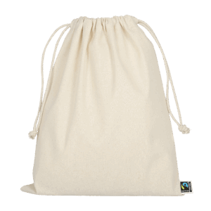 Zuziehbeutel aus Fairtrade-zertifizierter Baumwolle, 25 x 30 cm