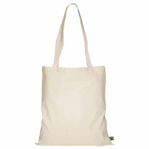 Tasche aus Fairtrade-zertifizierter Baumwolle mit zwei langen Henkeln, ca. 200 g/m²