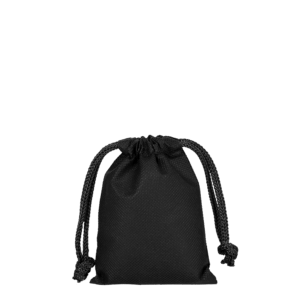 Zuziehbeutel aus Polypropylen, 10 x 14 cm, schwarz