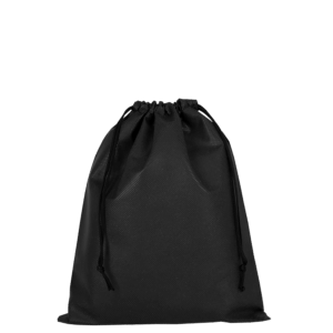 Zuziehbeutel aus Polypropylen, 25 x 30 cm, schwarz